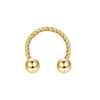 Stainless Steel Nose Ring Twist Horseshoe Rod Nasal Splint Simple Human Body Piercing Accessories