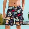 Couples Loose Quick-Drying Beach Shorts With Digital Print