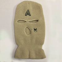 Spider-embroidered Warm Knitted Three-hole Hat