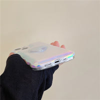 Ins Advanced Wave Edge Laser Love Phone Case