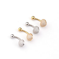 New Micro Inlaid Zircon Umbilical Ring