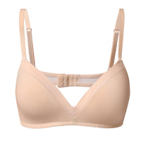 Push Up Comfort Pure Color Mesh Backless Bra