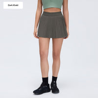 Quick-drying Breathable High-waisted Pleated Skirt For Fitness And Yoga