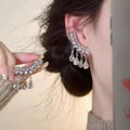 Dazzling Water-drop Tassel Stud Earrings
