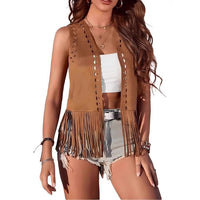 New Fringed Jacket Casual All-match Buttonless Vest