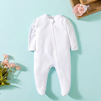 Baby Bodysuit Long Sleeve Zipper Wrapped Hip Hopper Creeper