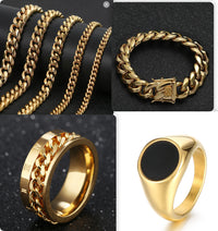 Hip Hop Stainless Steel Necklace Dragon Head Buckle Round Grinding Encryption