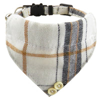 Bow Tie Cat Collar Bandana Breakaway Pet Collar Bandana With Classic Plaid Adjustable Cat Collar With Scarf And Bowtie Necklace