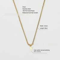 Vacuum Plating 18K Gold High Polished Stainless Steel Necklace