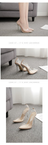 Fashion Creative Crystal Heel Transparent High Heels