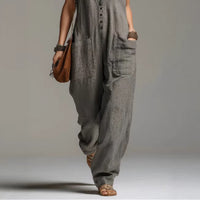 Womens Solid-color Lace Jumpsuit