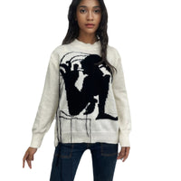 Women's Loose All-matching Round Neck Tassel Design Sweater