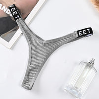 Thin-strapped Seamless Cotton Low-rise Thong