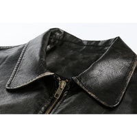 Men's Fashion Retro Distressed Pleated All-matching Jacket