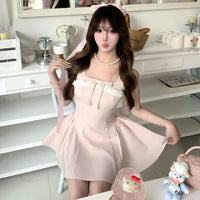 Pure And Seductive Style Bow-Knot Slip Dress For Women