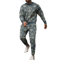 Men's Printed Casual Sports Long-sleeved Sweater