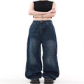 Retro Wide Leg Straight Jeans Loose High Waist Trousers