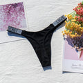 T-back Thin And Glittering Fabric For Women