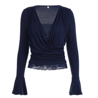 Stylish Minimalist Slim Fit Long Sleeve Top For Women