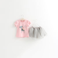 Fashion Girl Cartoon Cute Short Skirt Two-piece Suit