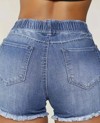 Womens Plus-Size Elastic Shorts