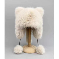 Women's Winter Faux Fur Raccoon Hat