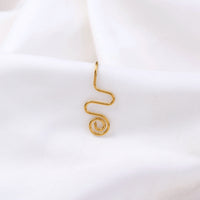 Golden Stainless Steel False Nose Ring Hand-wound