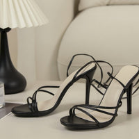 Sexy Round Toe Strap Stiletto Heel High Heels