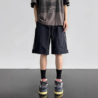 Waterproof Cargo Shorts Mens Loose Cropped Trousers