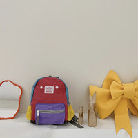 Children's Bags Simple And Lightweight Canvas Backpack Boys Girls Spine Protection