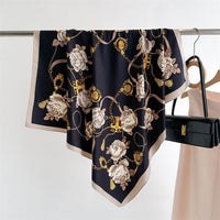 Fashion Printed Silk Scarf Twill Silk High Quality Square Scarf