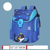 Primary School Students Backpack With Magnetic Buckle And Ridge Protection