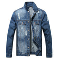 Cotton Denim Jacket With Side Seam Pockets