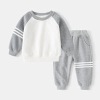 Boys' Patchwork Sleeve Bars Sweater