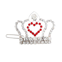 Rhinestone Small Crown Barrettes Dogs And Cats Supplies