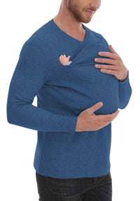 High Quality Kangaroo Dad Multi-functional T-shirt Long Sleeve