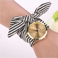 Trendy Fashion Personality Non-buckle Hand Tie Flower Band Watch