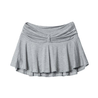 Girl French Ballet Pure Desire Wind Fold Anti-exposure Sexy High Waist A- Line Skirt