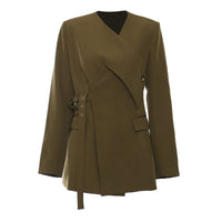 Irregular Cutting Heavy Industry Corns Waist-tight Suit Jacket