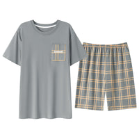 Men's Round Neck Cartoon Loose Homewear Suit