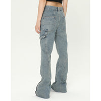 Women's Fashionable And Versatile Zipper Flare Jeans