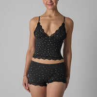 Lightweight Lace Triangle Camisole And Briefs Set With Delicate Edging