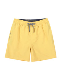Solid Color Lined Men Swim Trunkscomfortable No Awkward Bulges Relaxed Fit And Quick Drying