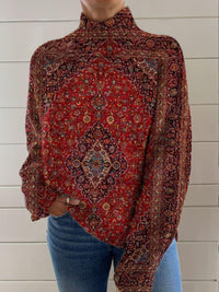 Christmas Totem Women's Printed Wear Turtleneck Sweater