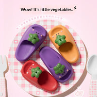 Cute Cartoon Eggplant Slippers For Women Summer Style