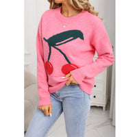 Cute Cherry Shirt Casual All-matching Fashion Sweater
