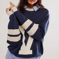 Bold, Color-blocked Letter-print Hoodie