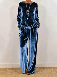 Stylish Minimalist And Relaxed Fit Womens Long Sleeve Set