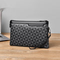 Men's Plaid Leather Portable Envelope Fashion Youth Wallet