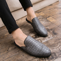 Men's Breathable Leather Shoes With Half Support